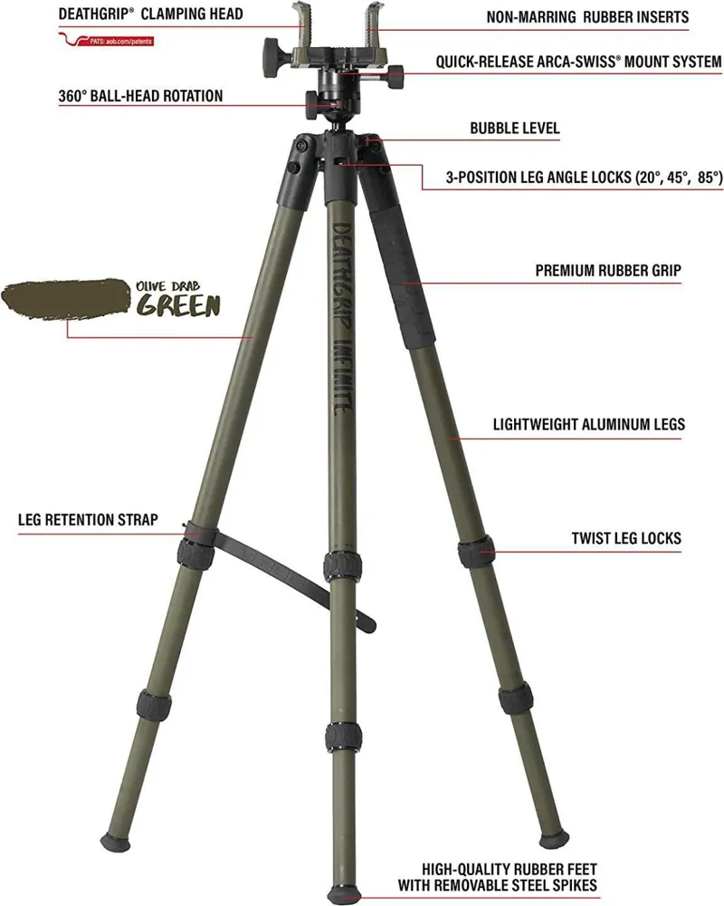 BOG Death Grip Infinite Aluminium Shooting Tripod-1